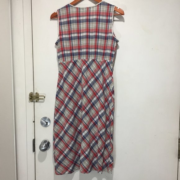 EDDIE BAUER PLAID MIDI DRESSES SIZE 4 - Picture 5 of 7